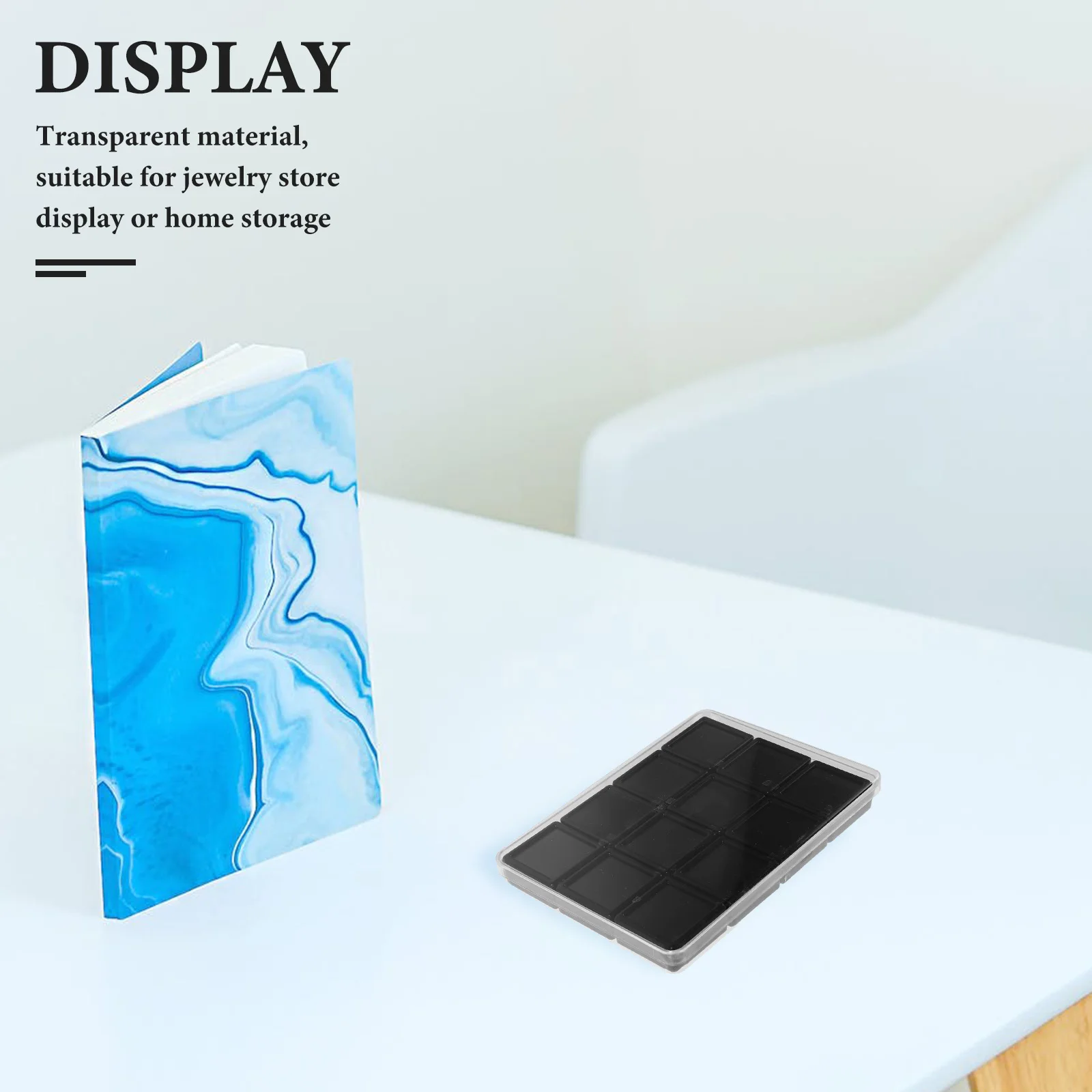 

12pcs Acrylic Gemstone Display Clear Jewelry Storage Container Small Transparent Organizer For Loose Stones Crystals Charms