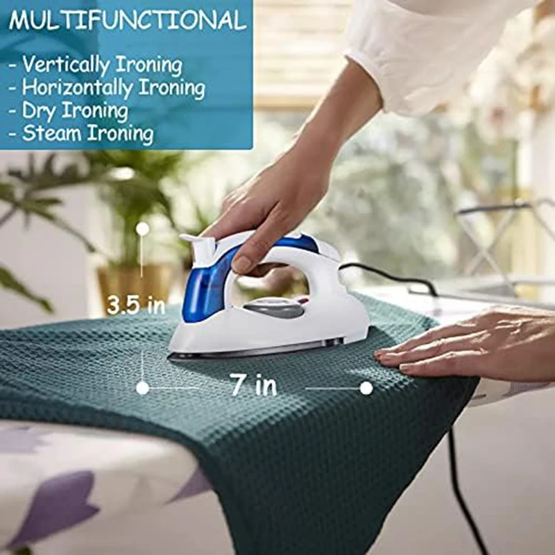 Travel Iron Portable Steam Iron For Clothes Mini Iron Non-Stick Plate Dry Ironing Steam Ironing Fast Heated Up EU Plug Durable