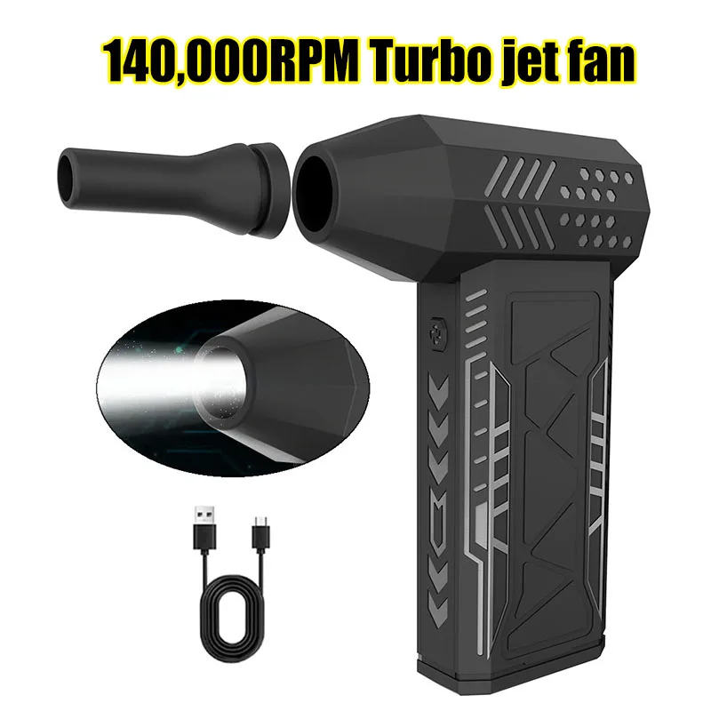 

Air blower 140000RPM TurboFan Jetdry Handheld 54M/S Duct Fan Booster Violent Turbo Fan Turbo Jet Fan Wireless Air Gun Clean Tool