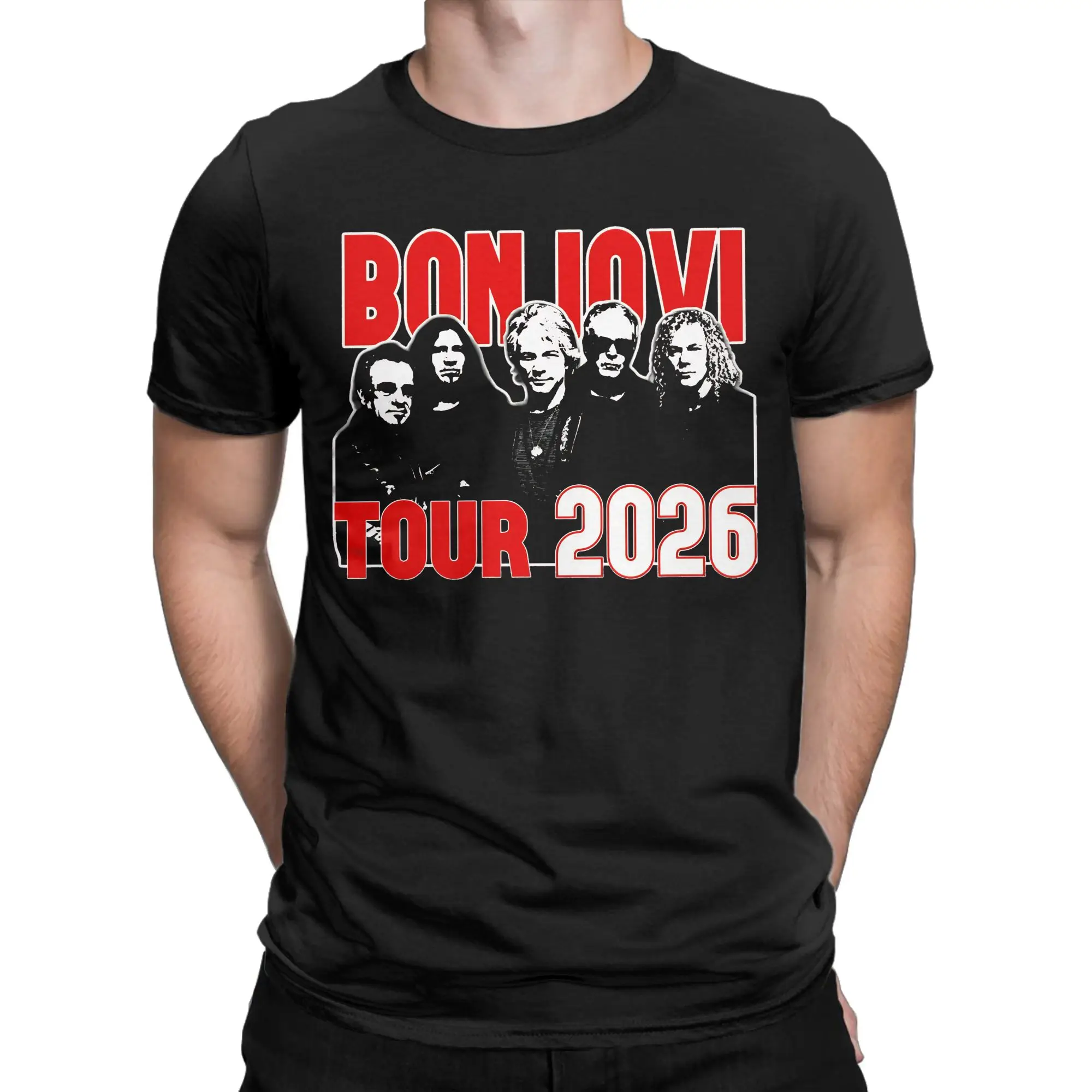 Bons Jovis Tour 2026  Print T Shirt for Men Women  Cotton  Tee Shirt Clothing