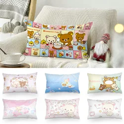 Cartoon Hot R-Rilakkumas Double-sided Printing Rectangle Pillow Case Bedside Pillowcase Sofa Cushion Cover Room Home Decoration