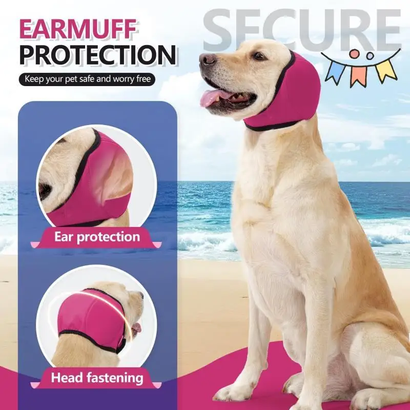 

Dog Emotion Soothing Ear Muffs Pet Dog Ear Covers Waterproof Bath Protection Noise Reduction Headgear Summer Swim Accessories