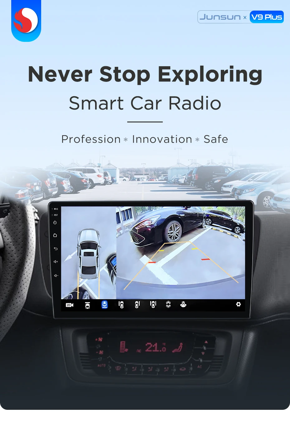 Junsun Android Autoradio für Seat Ibiza MK4 6J 2008-2015 Multimedia-Player CarPlay Android Auto GPS WLAN Auto-Haupteinheit 360-Grad-Kamera – Detail 4