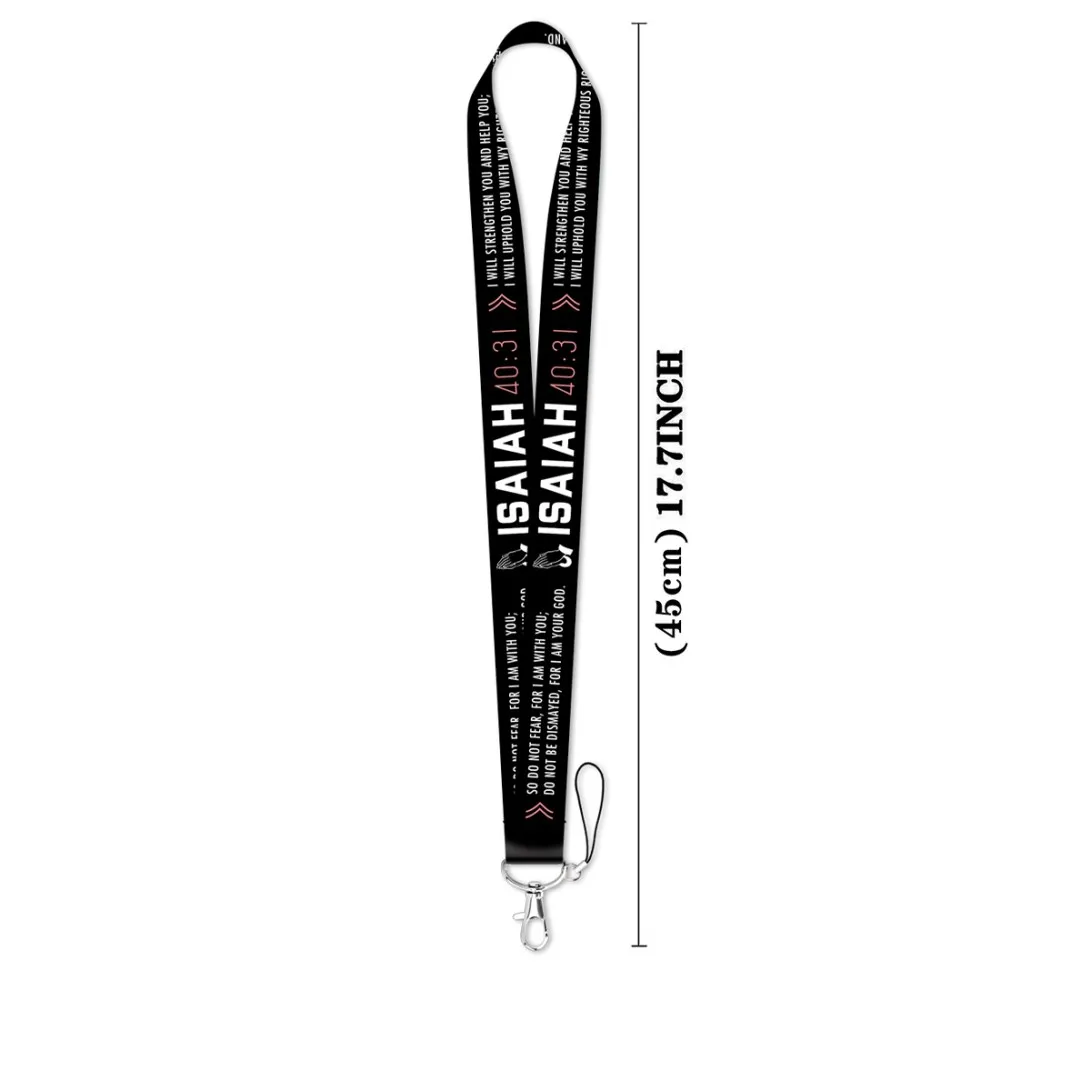 ISAIAH Neck Strap Slogan Lanyard for ID Card Gym Phone Charm Strap USB Student Badge Holder Hang Rope Keyring Accessories Gifts