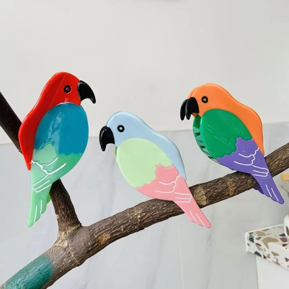 

Fashion Acetic Acid Acetate Hair Claw Parrot Bird Animal Hair Clip Headdress Korean Style Shark Clip Daily