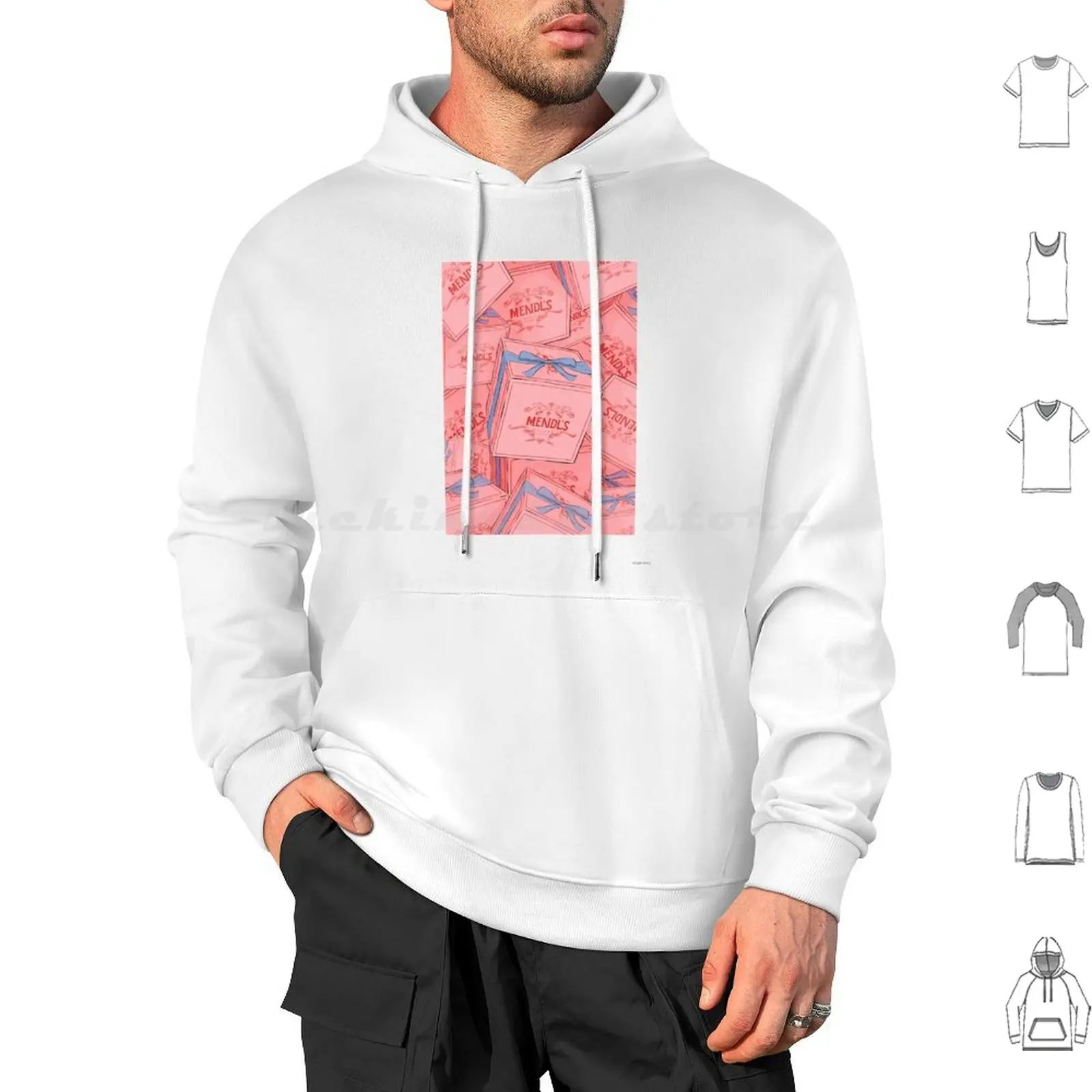 Mendl'S Cake Boxes Hoodie cotton Long Sleeve Mendls Mendls Cake Box Wes Anderson Fan Art The Grand Budapest Hotel Grand