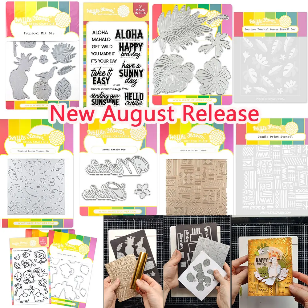 Troqueles de corte de Metal con sentimientos tropicales, plantilla decorativa para diario de recortes, plantilla en relieve, tarjeta de felicitación artesanal hecha a mano, novedad de 2025