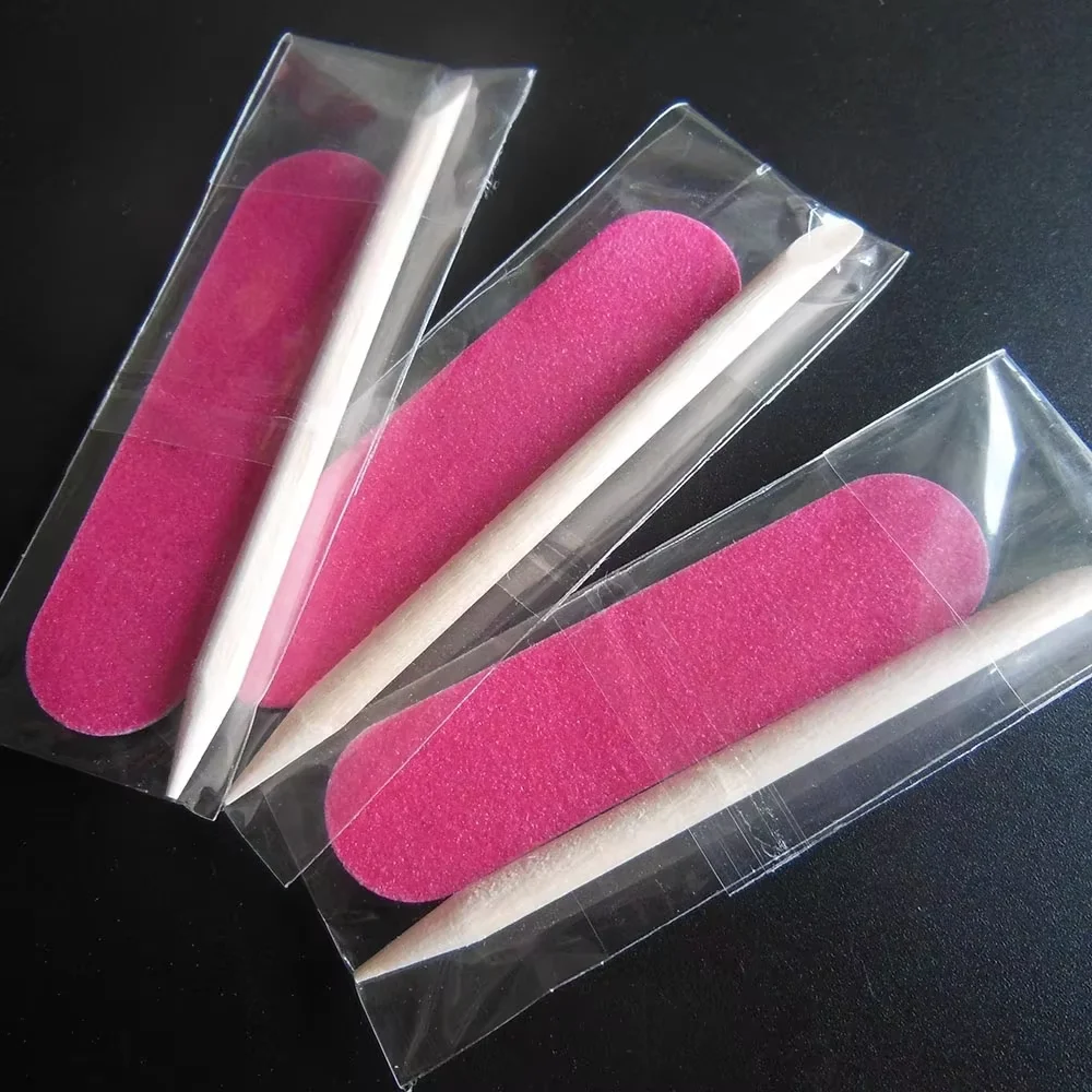 10-delige mini-manicureset pedicureset wegwerp nagelkit hotel nagelvijl houten nagelvijl nagelriem houten stok