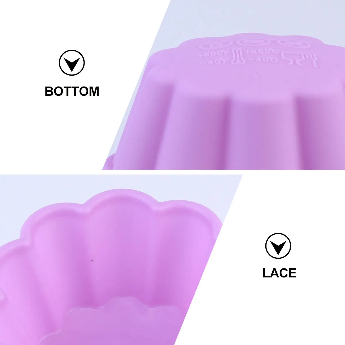 

10 Pcs Silicone Individual Molds Cake Mini Baking Cups Cupcake Shaped Muffin Pan