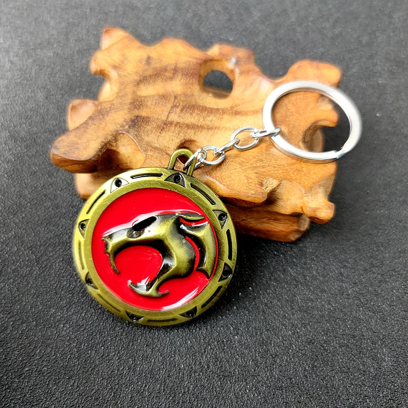 Thundercats 3D Keychain Leopard Panther Head Shield Sword Metal Key Chains for Men Car Keyring Fashion Jewelry Souvenir Gifts