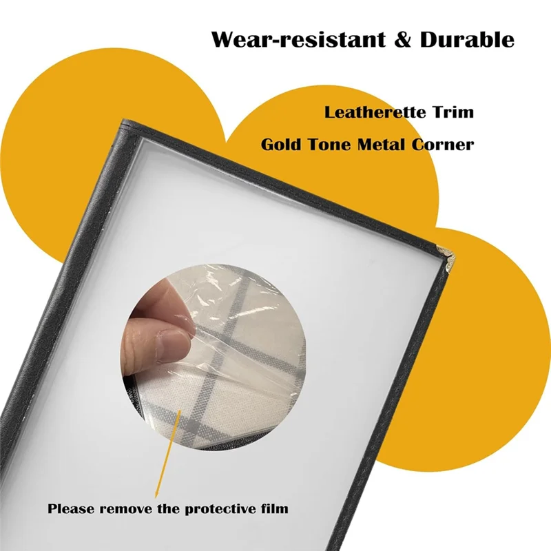 QWE-Menu Cover Porta menu ristorante da 8,5 x 11 pollici 2 pezzi 4 pagine 8 visualizzazione Manicotto menu trasparente, adatto per carta formato A4