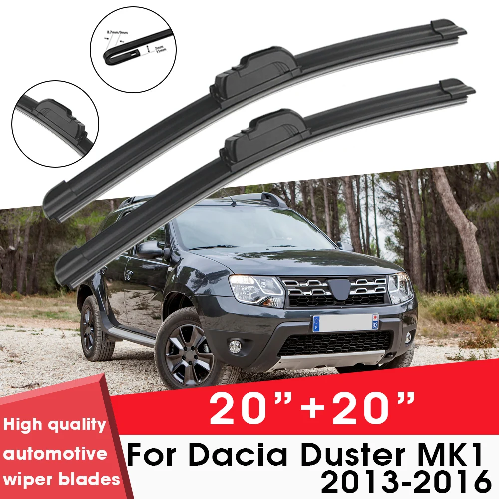 BEMOST-Recharge d'essuie-glace en caoutchouc pour pare-brise avant de voiture, essuie-glace pour Dacia Duster MK1 2013-2016, 20 "+ 20", accessoires de voiture