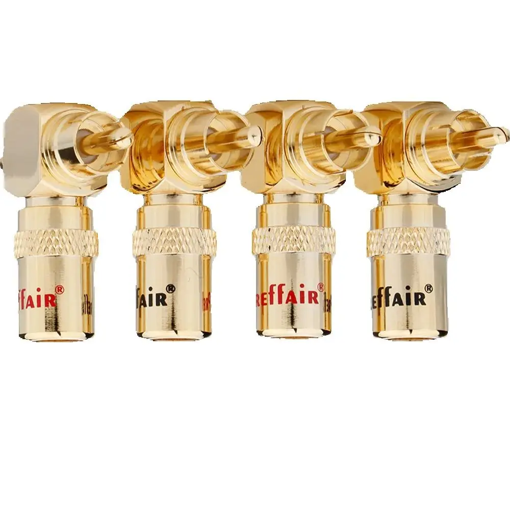 4PCS RCA Plugs Premium Solder Connector Gold Plated Video Cable RCA Male Plug Adapter Hifi adapter Video/Audio Jack