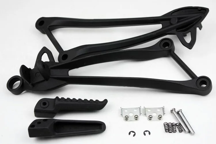

For Kawasaki Ninja ZX6R 2009-2017 / Ninja ZX10R 2008-2010 Motorcycle Rear Passenger Foot Rest Pegs Pedals Bracket kit Black / SL