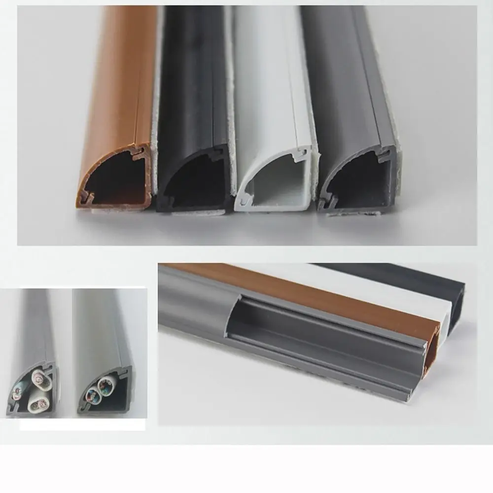 Anti-extrusion Floor Cord Cover Self-Adhesive Triangle Extension Wiring Duct Protector Durable Electric Wire Slot Home Outdoor