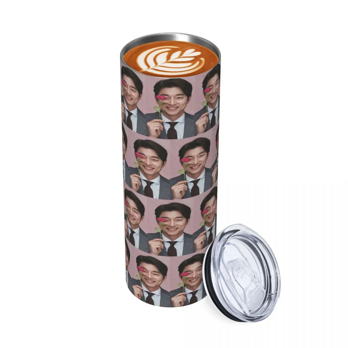 

Gong Yoo Red Rose For U Stainless Steel Tumbler Vacuum Insulated Mug Thermal Cold Bottle Straws With Lid 20oz