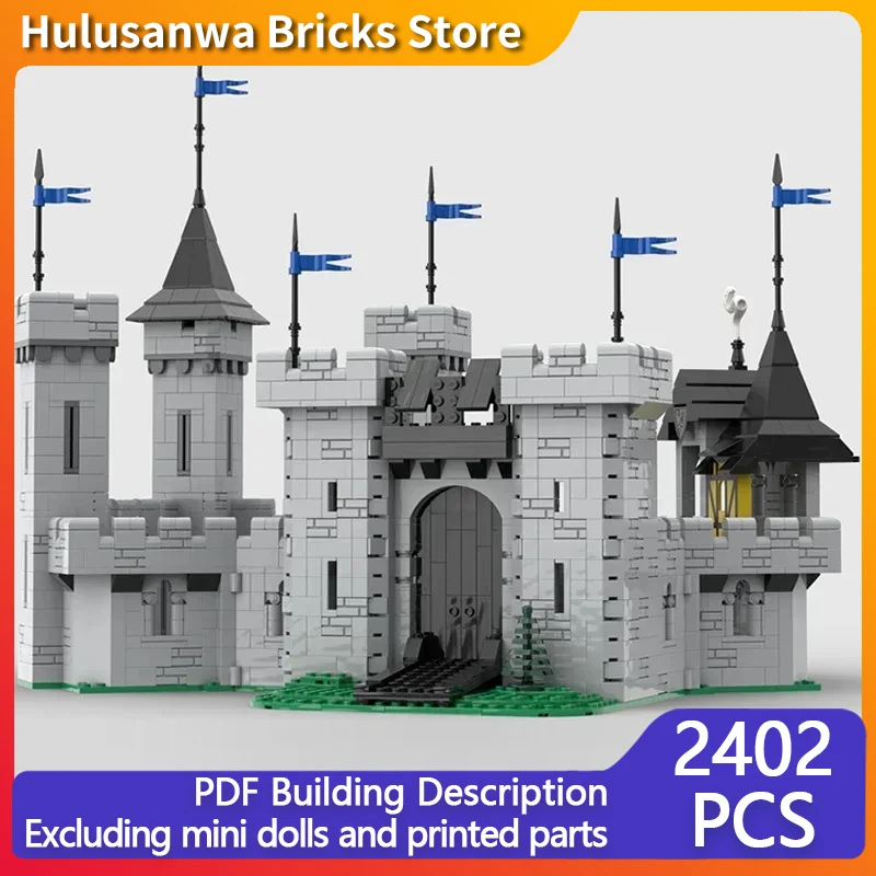 Medieval Street View Model MOC Building Bricks Ancient Castle Fortress Modular Technology Gift Holida Assemble Children Toy Suit