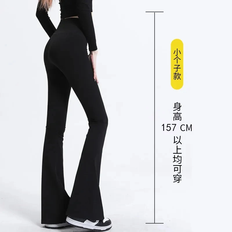 Leggings Boot Cut Yoga Summer Woman  Pants Wide Leg Thin Tunic High Waist Floor-Length Casual Trousers Aesthetic Korean Style