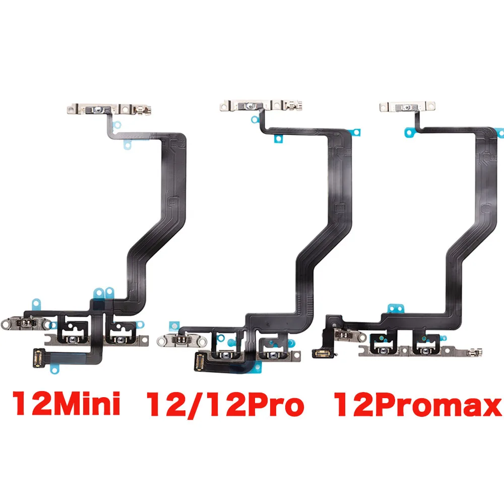 Power And Volume Button With Silent Switch  Flex Cable For iPhone X XR XS 11 12 Mini Pro Max Repair Replacement