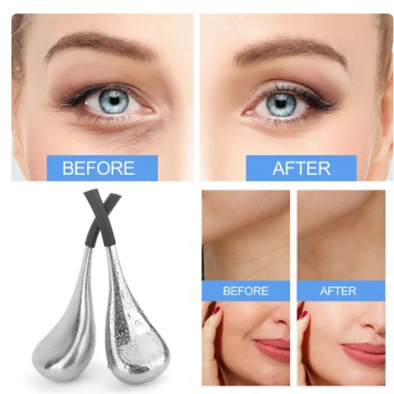 【ต้องมี】 2X Cooling Beauty Facial Sticks ICE WAVE Ball นวด Facial Eye Salon Skin Care เครื่องมือสําหรับสาวสุภาพสตรีสปา Cold Rol