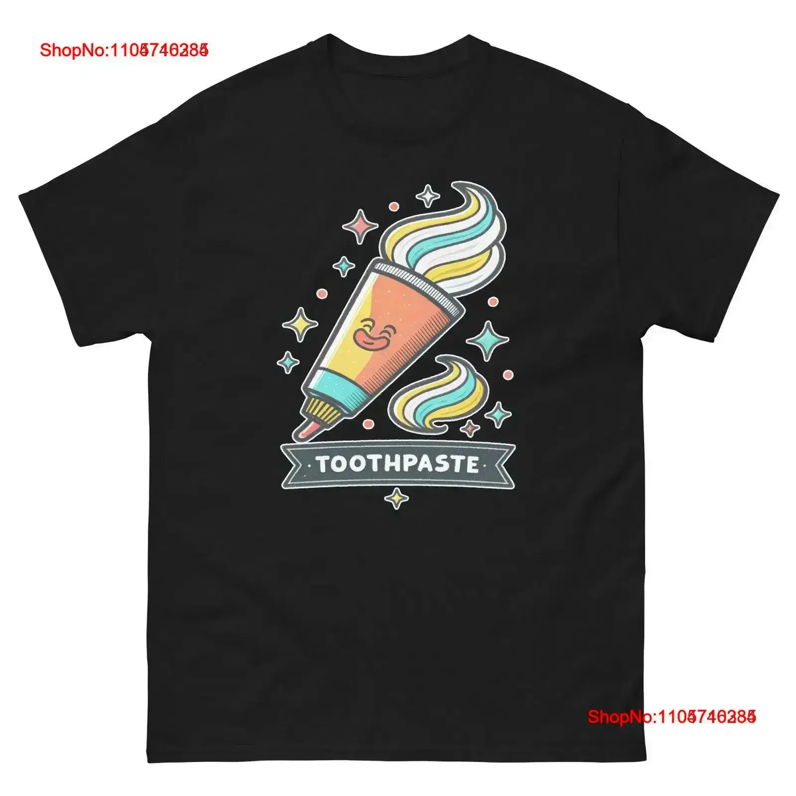 Toothpaste Popular Illustration Object T Shirt vintage Washed Stretched Top For Everyday Wear graphic Breathable Casual