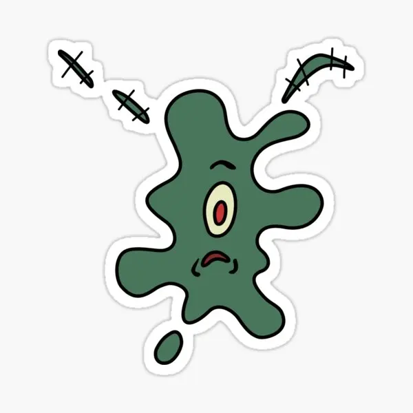 Splattered Plankton  5PCS Stickers for Cartoon Kid Anime Art Water Bottles Stickers Funny Luggage Laptop Bumper Living Room Car