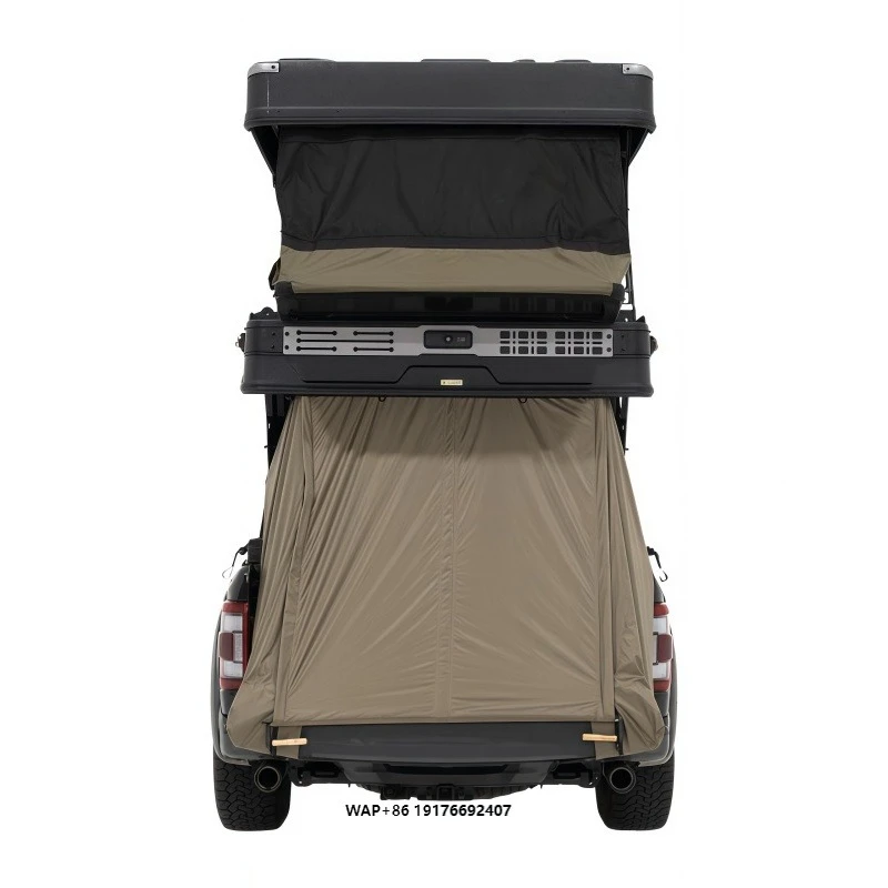 Carpa de Techo para Camioneta Wild Land, 4x4, con Soporte de Aluminio para Caja de Carga, Apertura Automática Rápida, Dos Pisos, para Ranger Tacoma