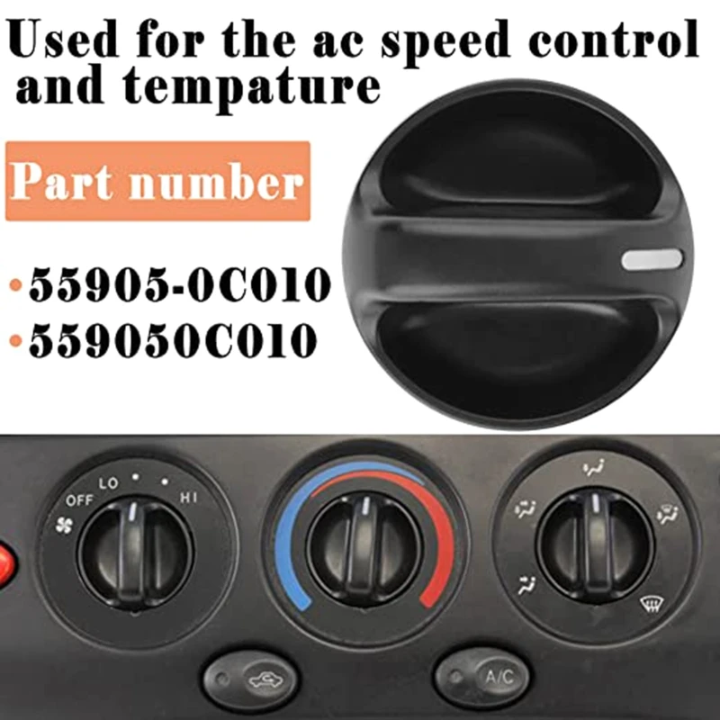 652F AC Knob Heater Air Conditioner Climate Control Switch Knobs Buttons 559050C010 for Tundra 2000-2006