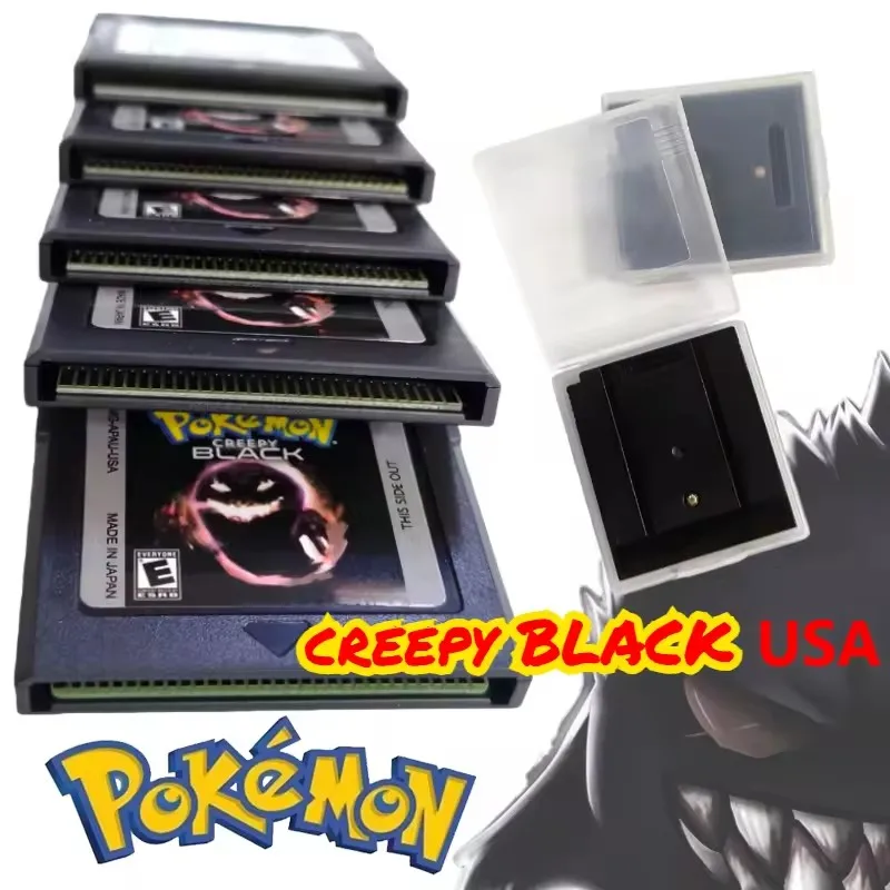 Best Seller Pokemon Game Collection Card GBC Game Cartridge Pokemon Series 16 Bit Video Game Console Creepy Black Kid Toy Gift