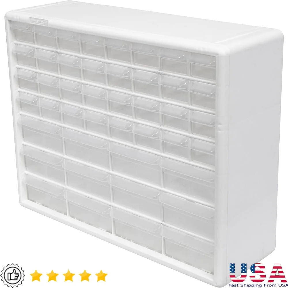

44-Drawer Plastic Storage Cabinet Heavy Duty Organizer Tools Craft Classroom Beads Makeup Accessories Home Organization