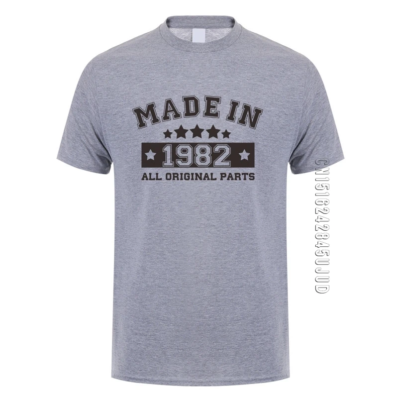 Made In 1982 T Shirt Men Cotton Summer O Neck Birthday Gift T Shirt Tops Tee Funny Man Tshirt