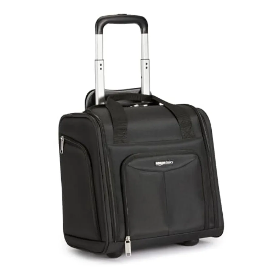 

Underseat Carry-On Luggage with Wheels and Handle, 14" Rolling Travel Bag, Fits Under the Seat
