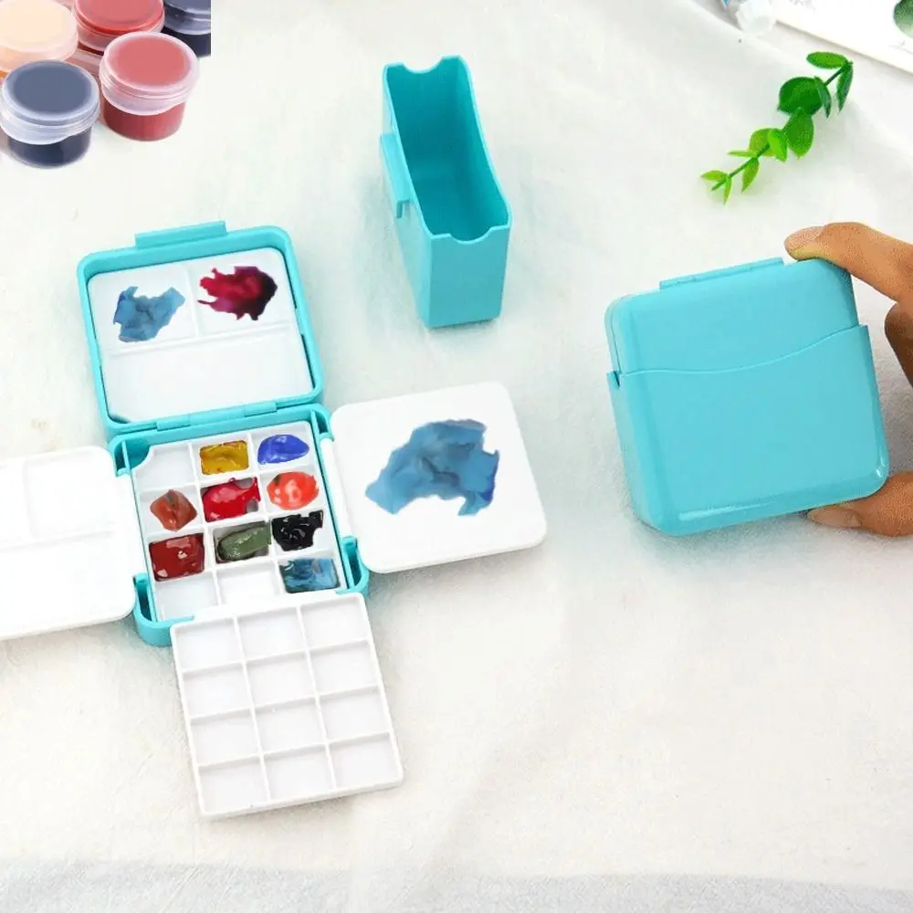 

Portable Mini Portable Painting Box Compact Removable 12/24 Grids Palette Subpackage Design Empty Travel Art Supplies Box