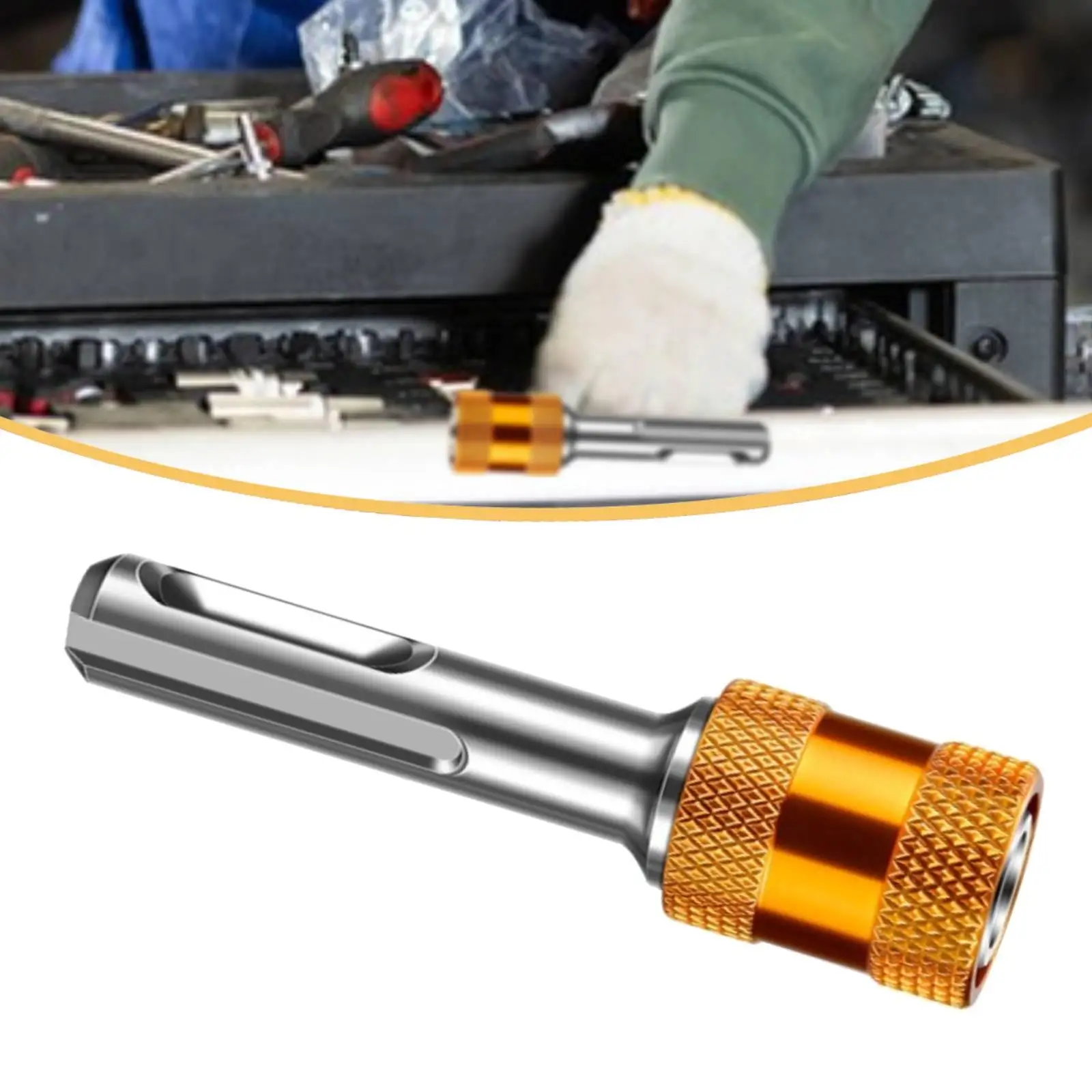 Carbon Steel Electric Hammer Adapter Two Groove Hex Shank Rotary Converter Durable Accessory for Power Tools