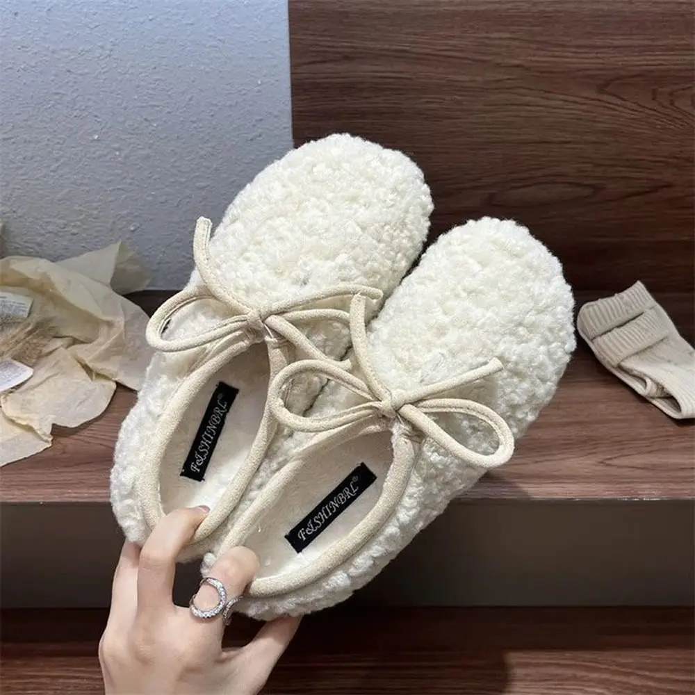 

2025 модные шерстяные балетки с круглым носком, женские брендовые дизайнерские меховые туфли Мэри Джейн, женские зимние теплые плюшевые лоферы Mujer