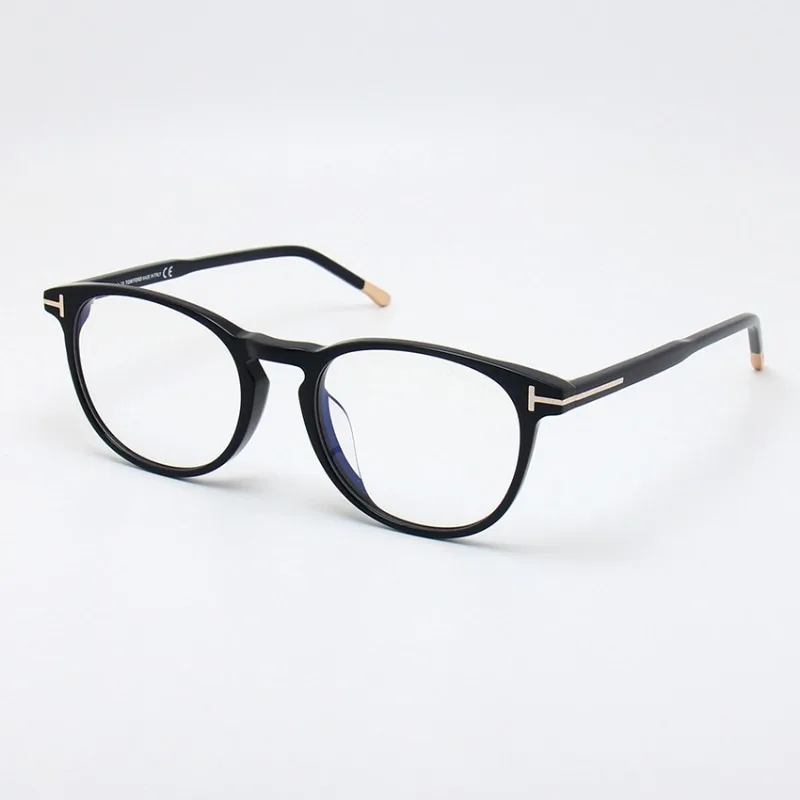 

Top Brand Design Handmade Prescription Acetate TF5608 Men's Oval Women's Retro Glasses Myopia Frames for Reading Eyewear Gafas