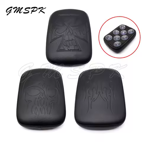 Motorcycle Fender Rear Seat Cushion 8 Suction Cups Pillion Pad Passenger Seat Fit for Harley Dyna Sportster XL 883 1200 Custom