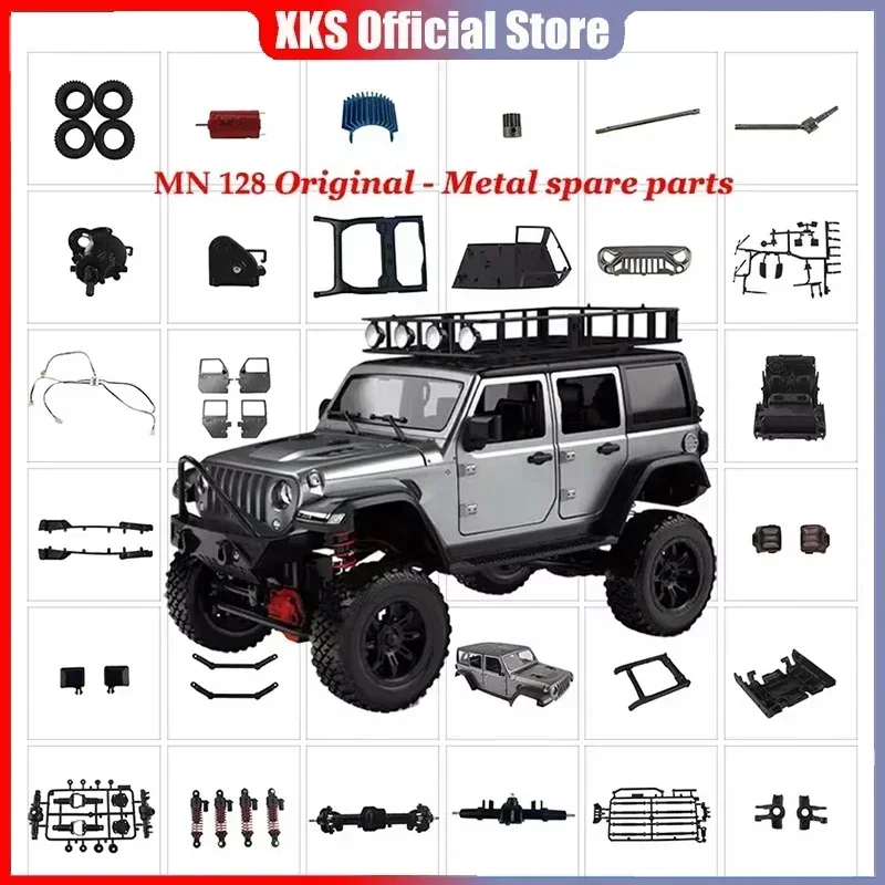RC Car Parts Original Wave Box Steering Gear Shock Absorber Rotating Shaft Metal Bridge Tire Etc MN128 Wrangler MN86S Large G500