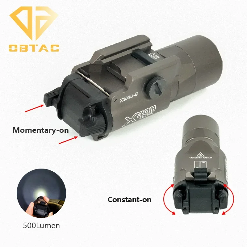 SOTAC Tactical X300U-B X300UB Scout Light Airsoft Weapon Hanging Light Strobe LED Hunting Metal X300U-B Flashlight Fit 20mm Rail