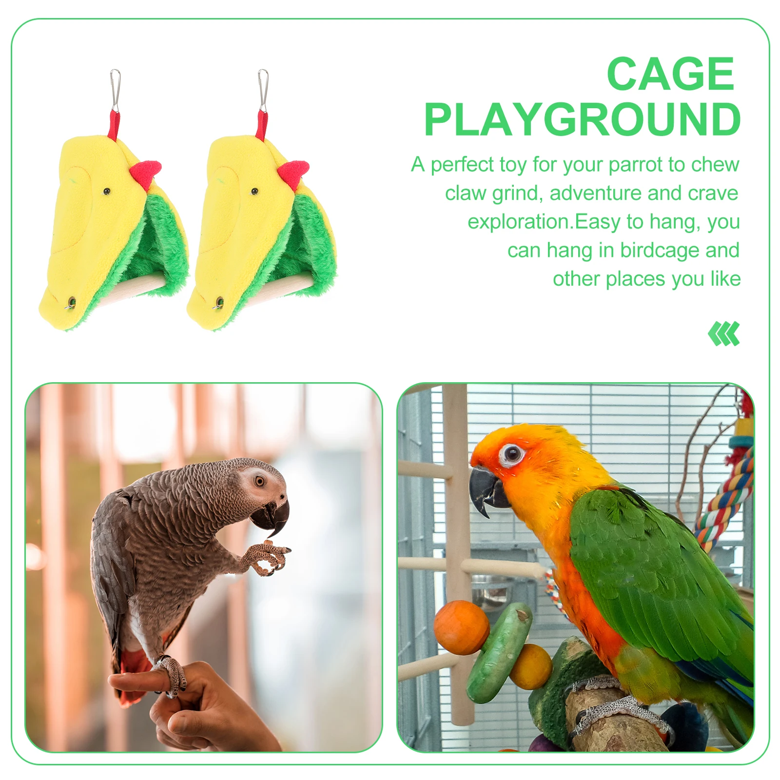 

2 Sets Warm Bird Nest Perch Stand Nests Bird's Hanging Parrot Bed for Parrots Accessories