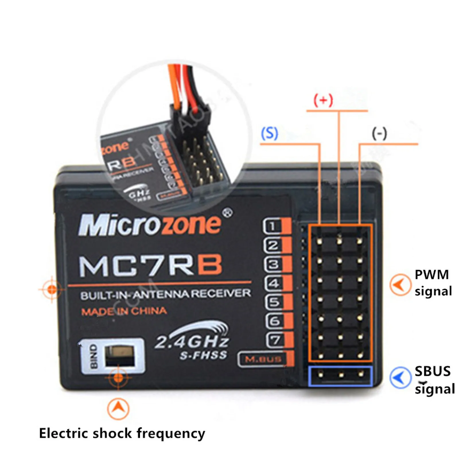 MC6RE ตัวรับ MC7RB 6CH MC6C 2.4G 800M ควบคุมเครื่องส่งสัญญาณควบคุมเครื่องบิน RC