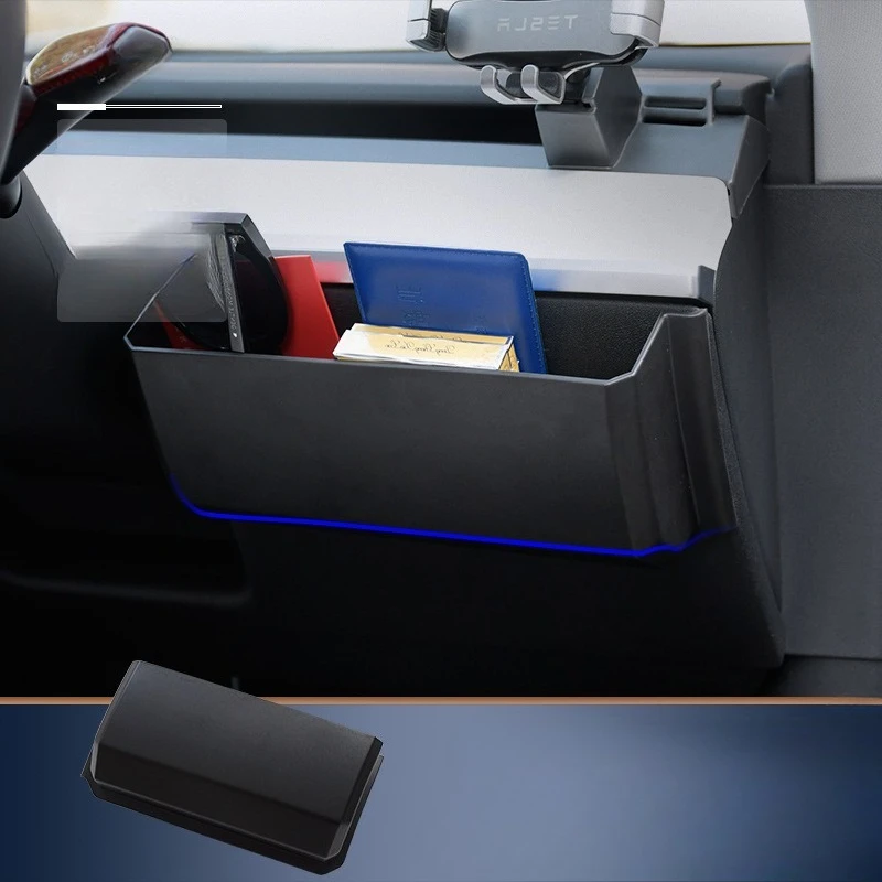 For Tesla Model 3 Model Y Under Steering Wheel Central Control Box Cell Phones Clutter Storage Organizer Interior Accessories