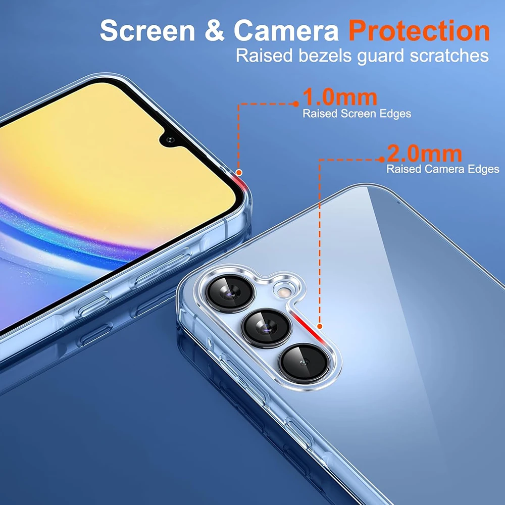 Étui souple transparent en silicone pour Samsung Galaxy, coque arrière transparente ultra-fine, coque mince, A55, A35, A25, A15, A54, A34, A24, A14 5G, 24