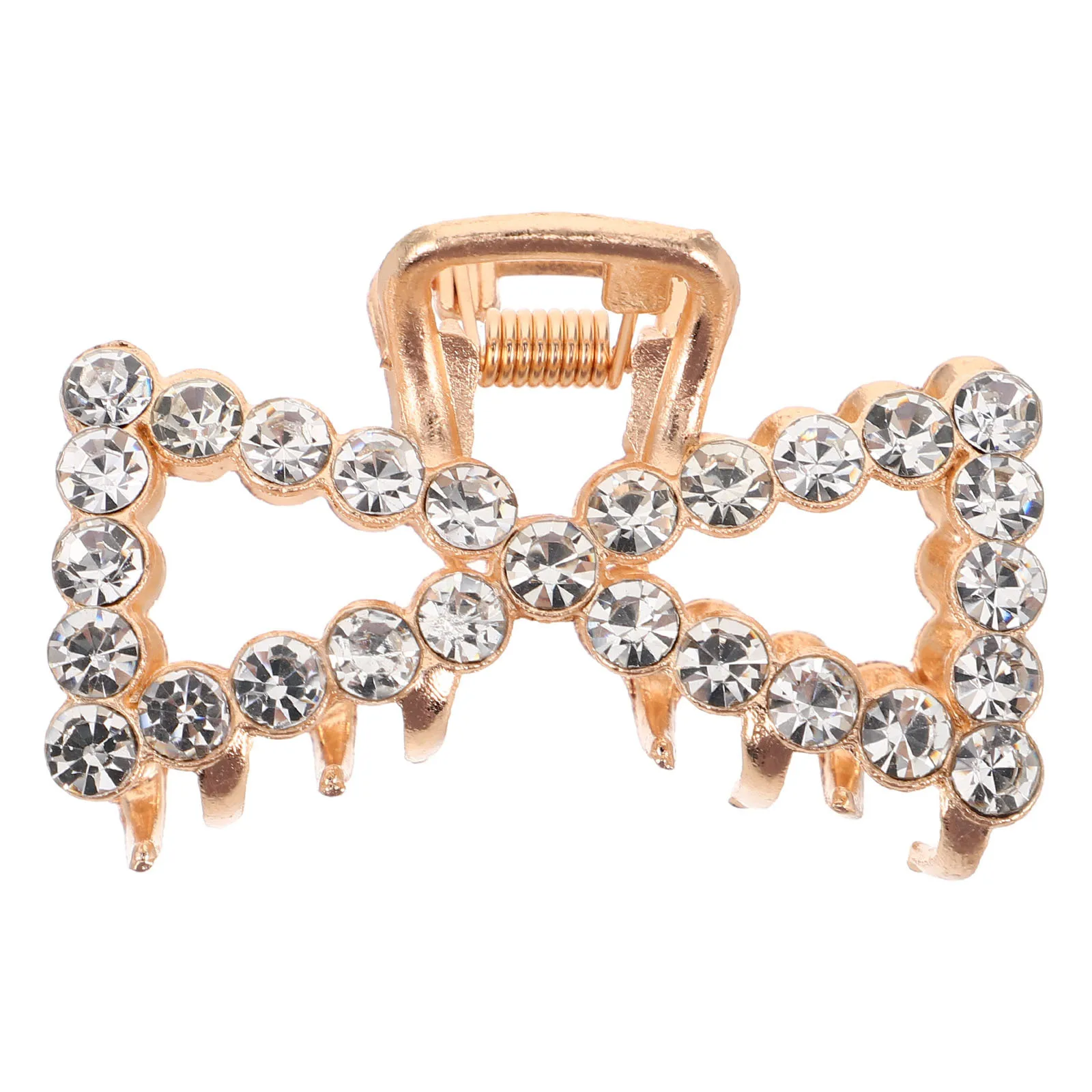 

Rhinestone Bow Clip For Women Thick Hair Elegant Updo Wedding Hairpins Girls Bun Makers Hair Styling Tools