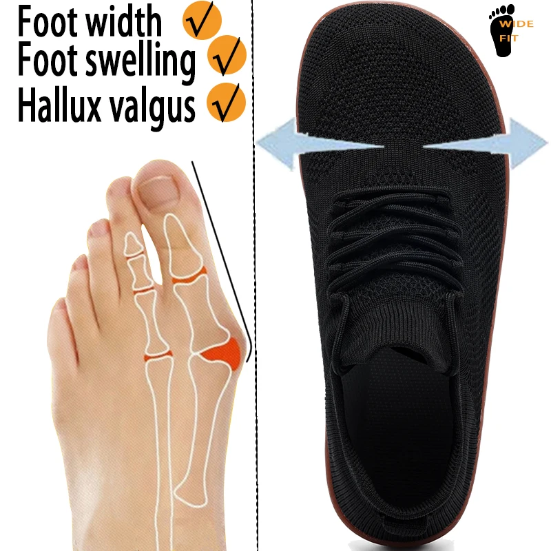 Minimalistische Barfußschuhe, Unisex, leicht, atmungsaktiv, Nullsohlen, breite Zehen, Herren-Laufschuhe, Outdoor, lässige Wanderschuhe – Detail 9
