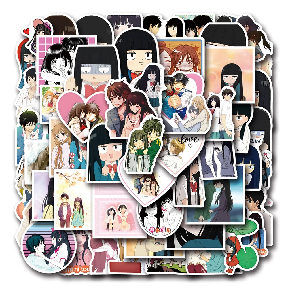 10/30/55 Stück Cartoon Kimi ni Todoke Aufkleber Niedliche Kuronuma Sawako Anime-Sticker für Koffer, Notizbuch, Handy, Graffiti-Aufkleber Großhandel