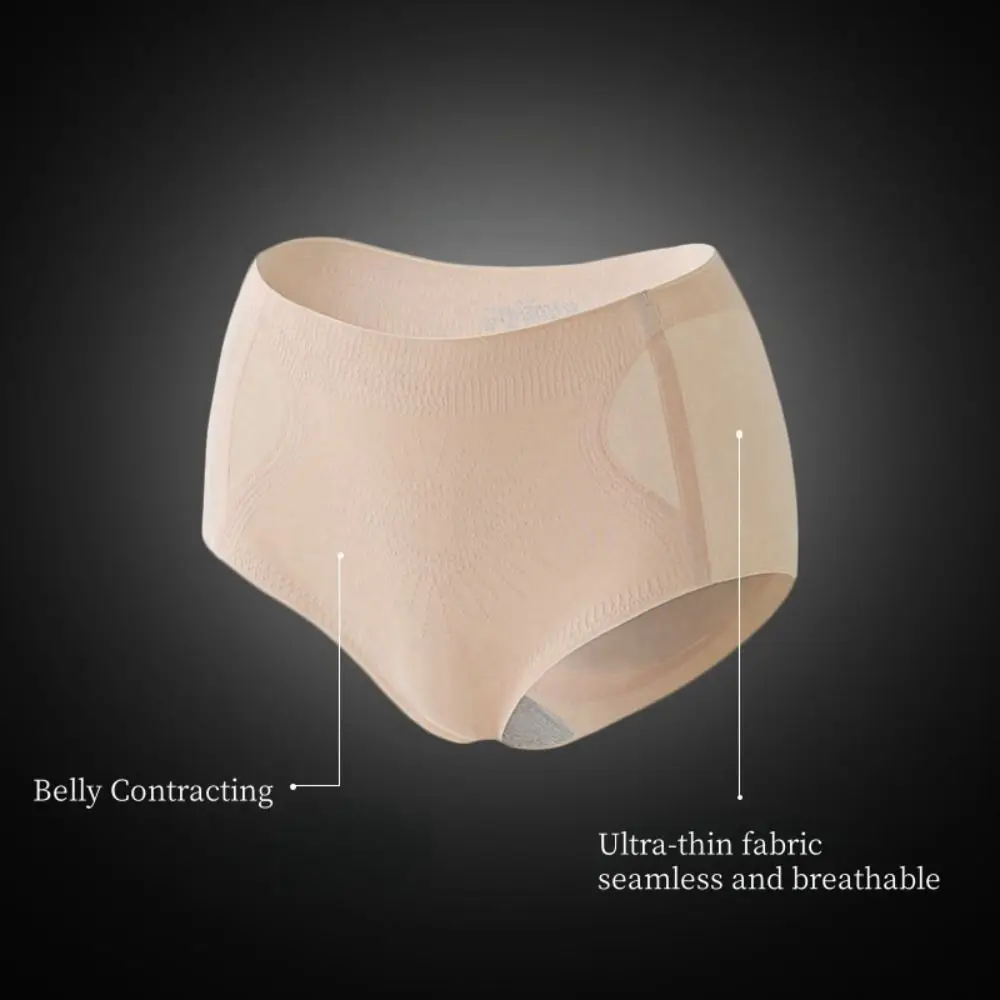 ファッションミッドウエストヒップアップブリーフシェイパーシームレスお腹コントロールシェイプウェアスリムパンツ偽尻下着夏
