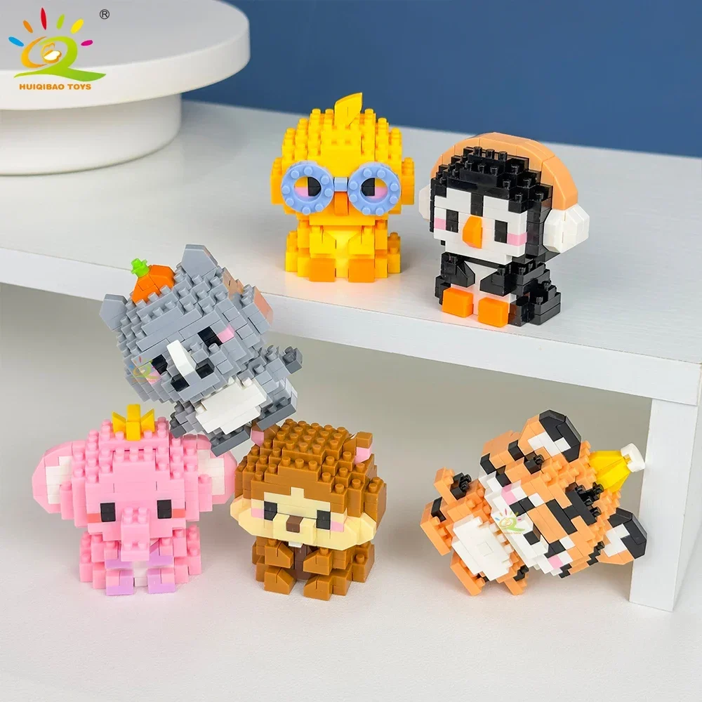 Mini Cute Anima Micro Building Blocks 3D Diamond Model LION Bricks DIY City Construction Toys for Children Kids Gift