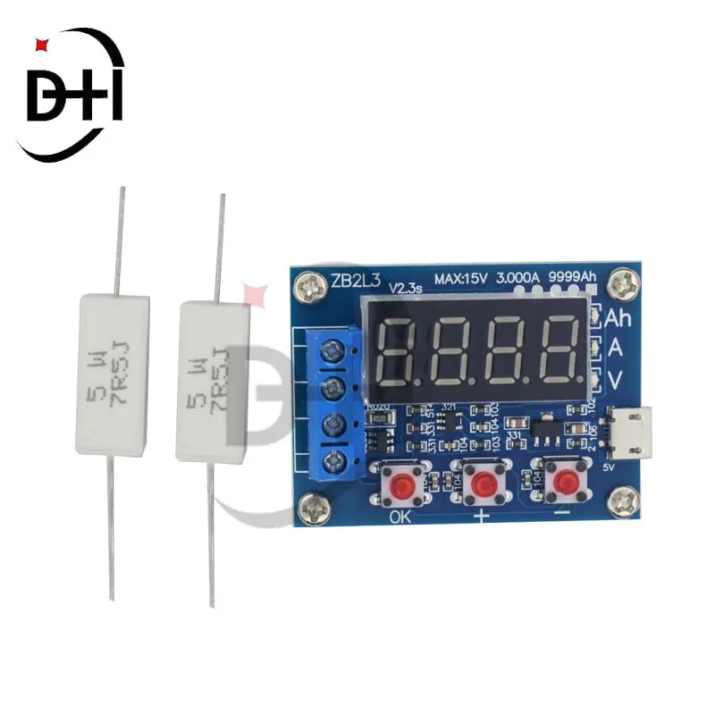 1.2V 12V 18650 ZB2L3 Li-ion Lithium Battery Capacity Tester + Resistance Lead-acid Battery Capacity Meter Discharge Tester 1 Set