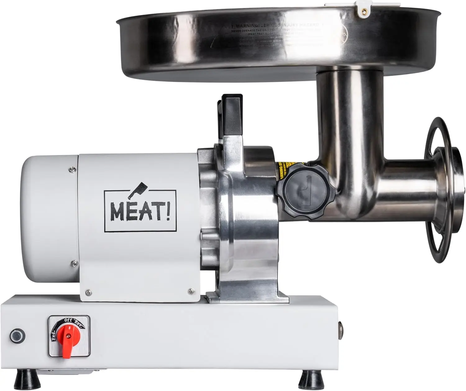 3 Stuffing Tubes, 2 Stainless Steel Grinding Plates, and a Stainless Steel Stuffing Plate